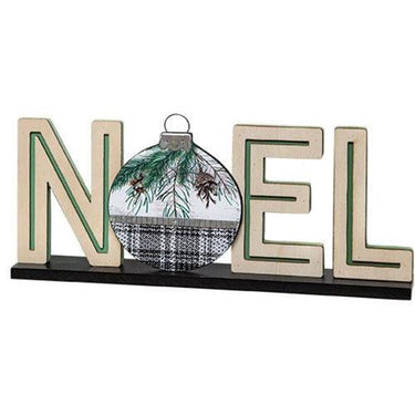 Noel w/Ornament on Base - The Fox Decor